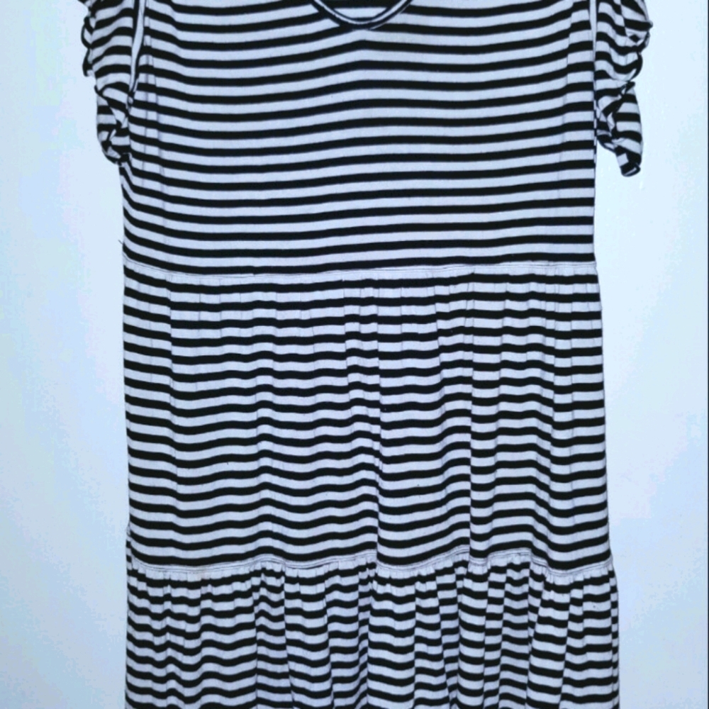 WOMEN'S BLACK STRIP DRESS